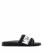 Men's Logo-lettering Leather Slides